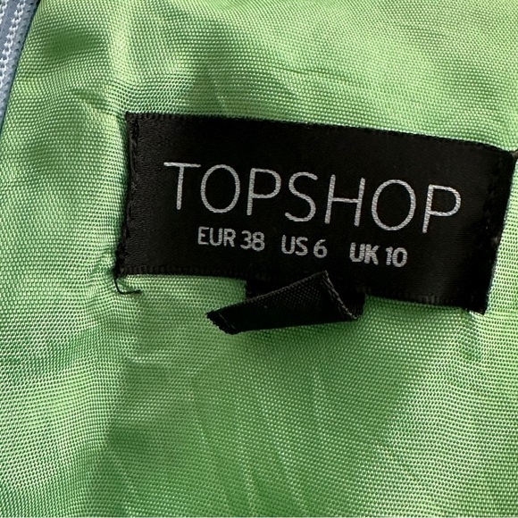 Topshop green fit and flare dress sleeveless 6 - Picture 7 of 7